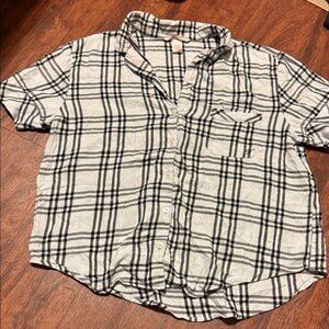 Victoria's Secret Monochrome Plaid Sleep Shirt